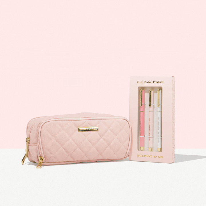 LUXURY PENCIL CASE & PENS SET - EXCLUSIVE