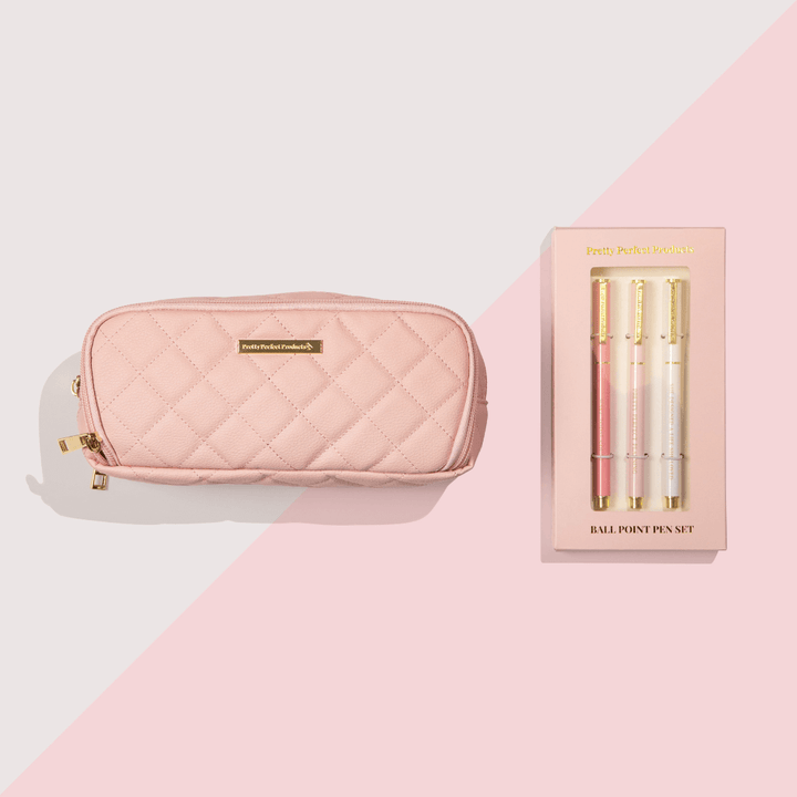 LUXURY PENCIL CASE & PENS SET - EXCLUSIVE