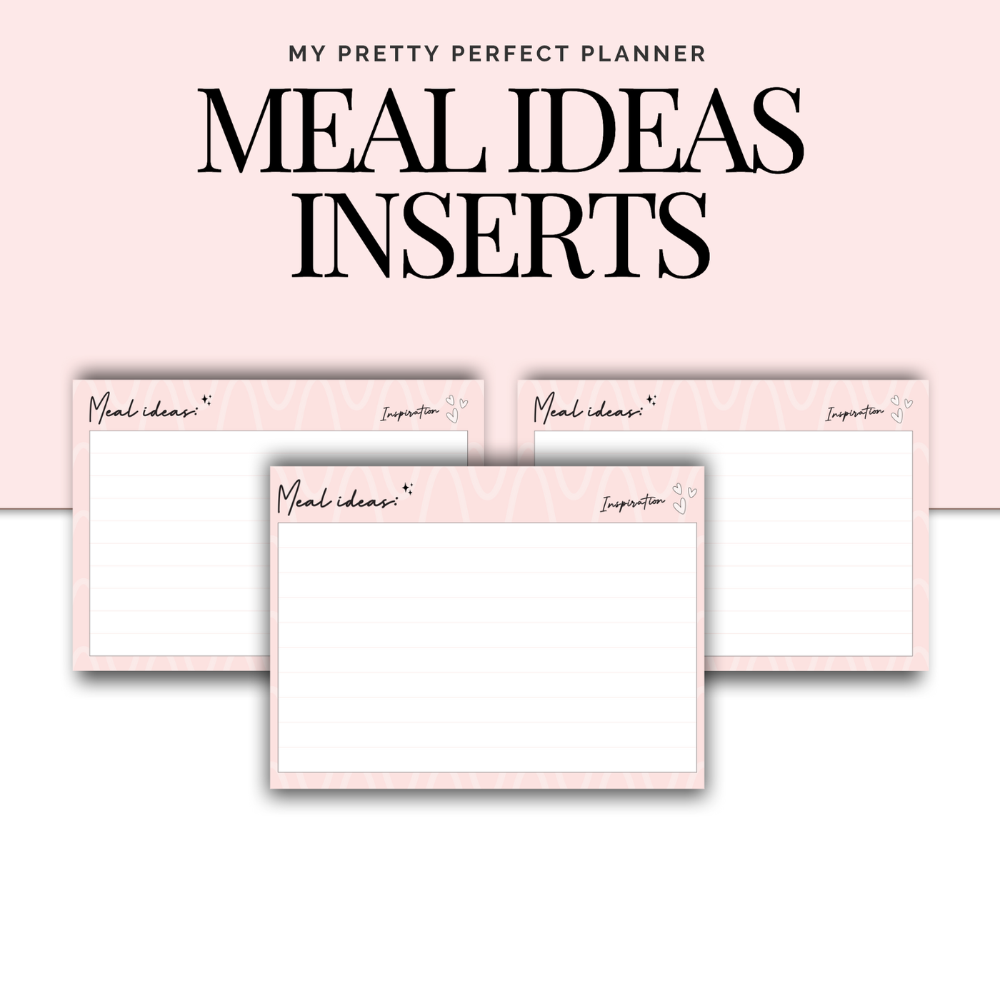 MEAL IDEAS INSERTS