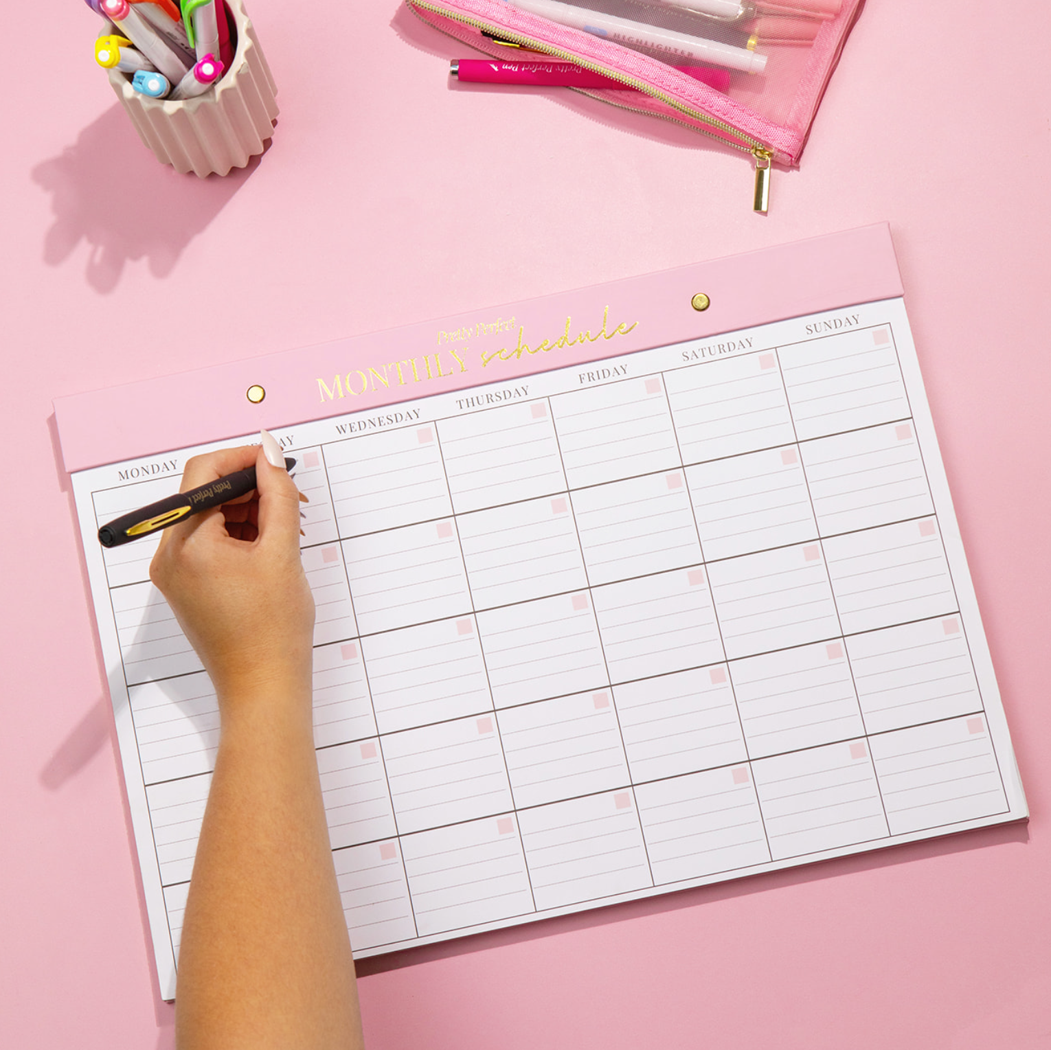 MONTHLY SCHEDULE PAD - A3 – Pretty Perfect Products