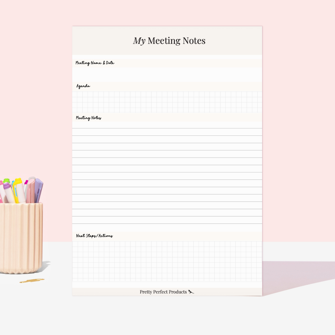 MY MEETING NOTES PAD - A4 - DISPATCH AFTER 29TH OCTOBER