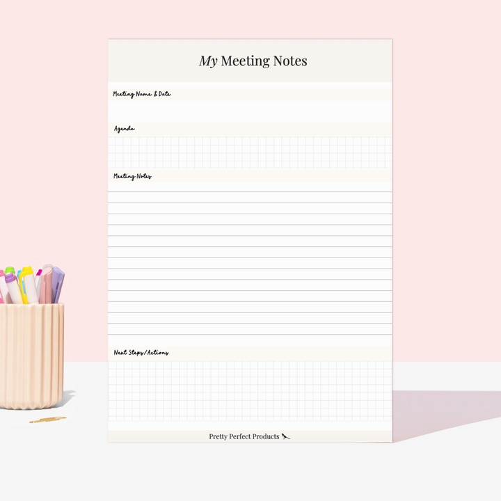 MY MEETING NOTES PAD - A4 - DISPATCH AFTER 29TH OCTOBER