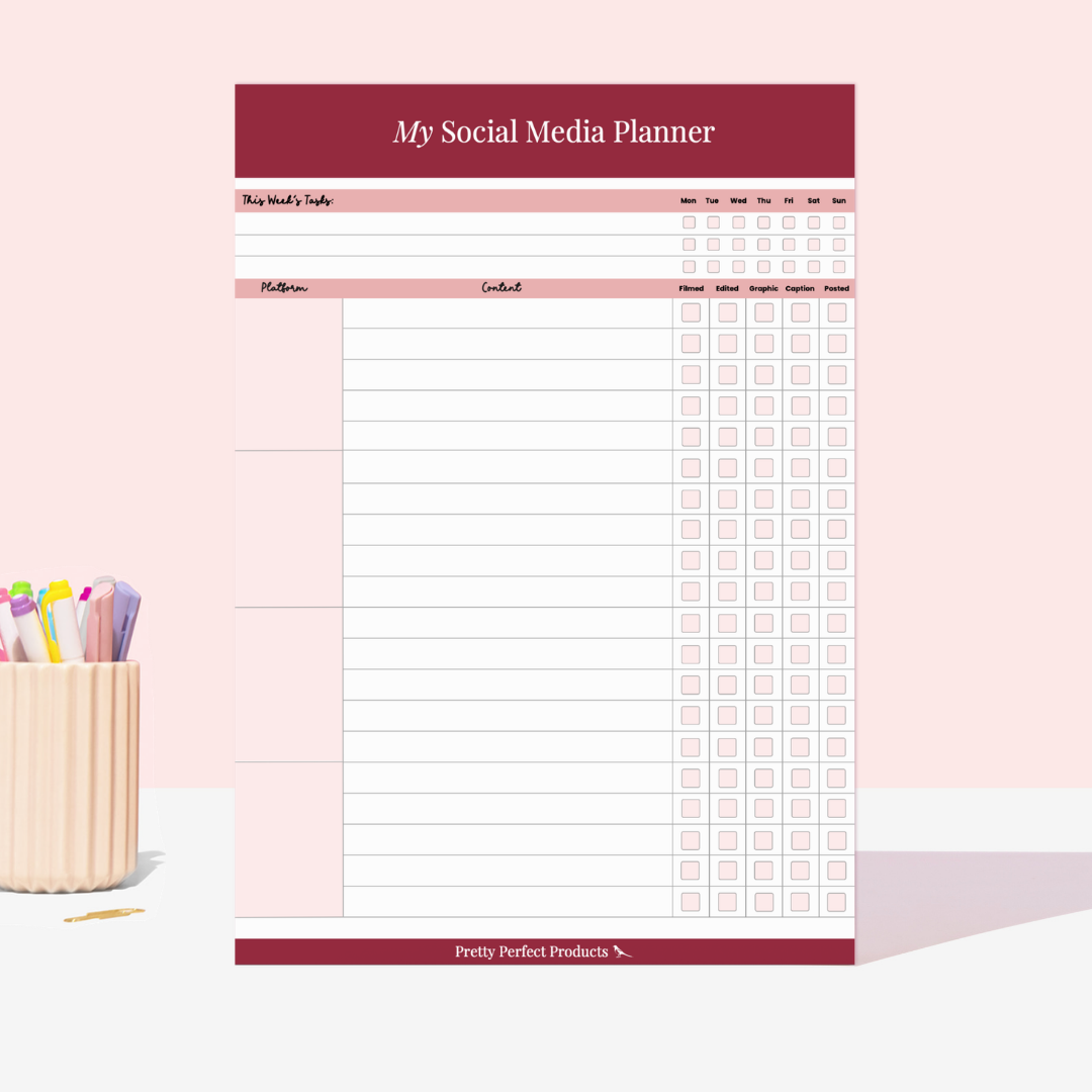 MY SOCIAL MEDIA PLANNER - A4 - DISPATCH AFTER 29TH OCTOBER
