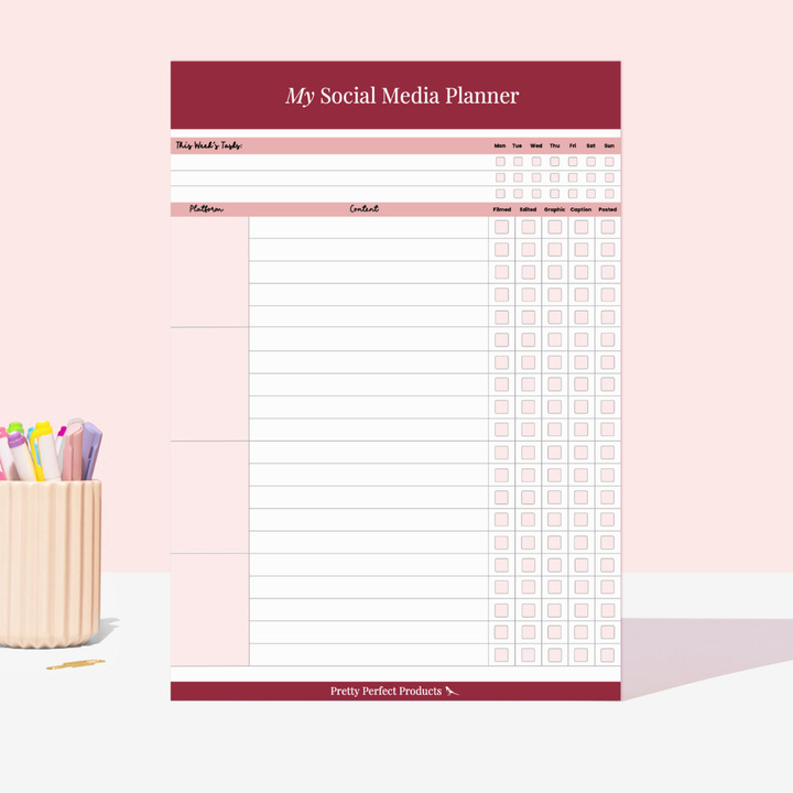 MY SOCIAL MEDIA PLANNER - A4 - DISPATCH AFTER 29TH OCTOBER
