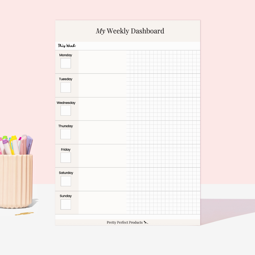 MY WEEKLY DASHBOARD PAD - A4 - DISPATCH AFTER 29TH OCTOBER