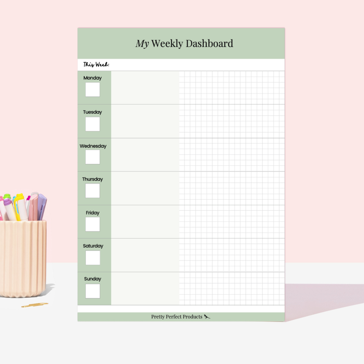 MY WEEKLY DASHBOARD PAD - A4 - DISPATCH AFTER 29TH OCTOBER