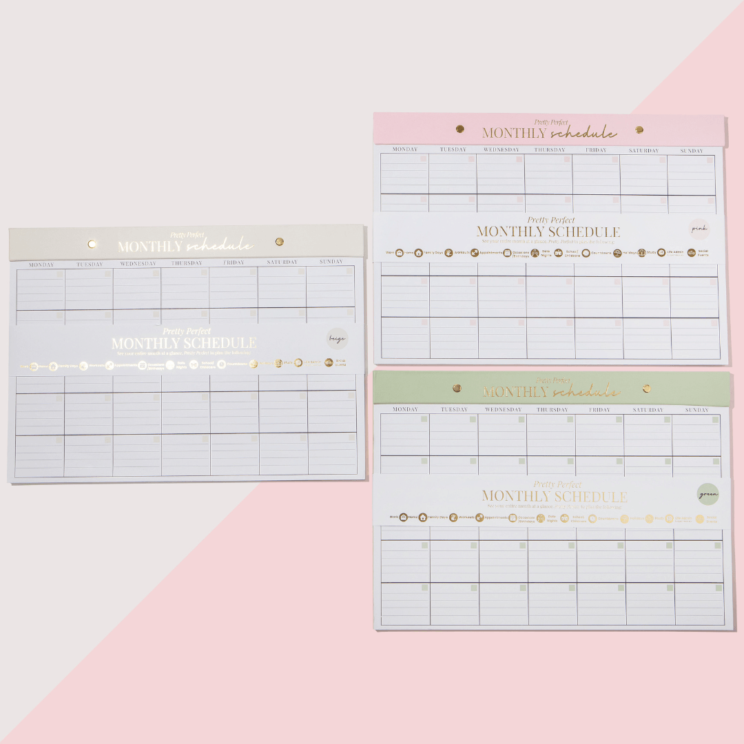 MONTHLY SCHEDULE PAD - A3