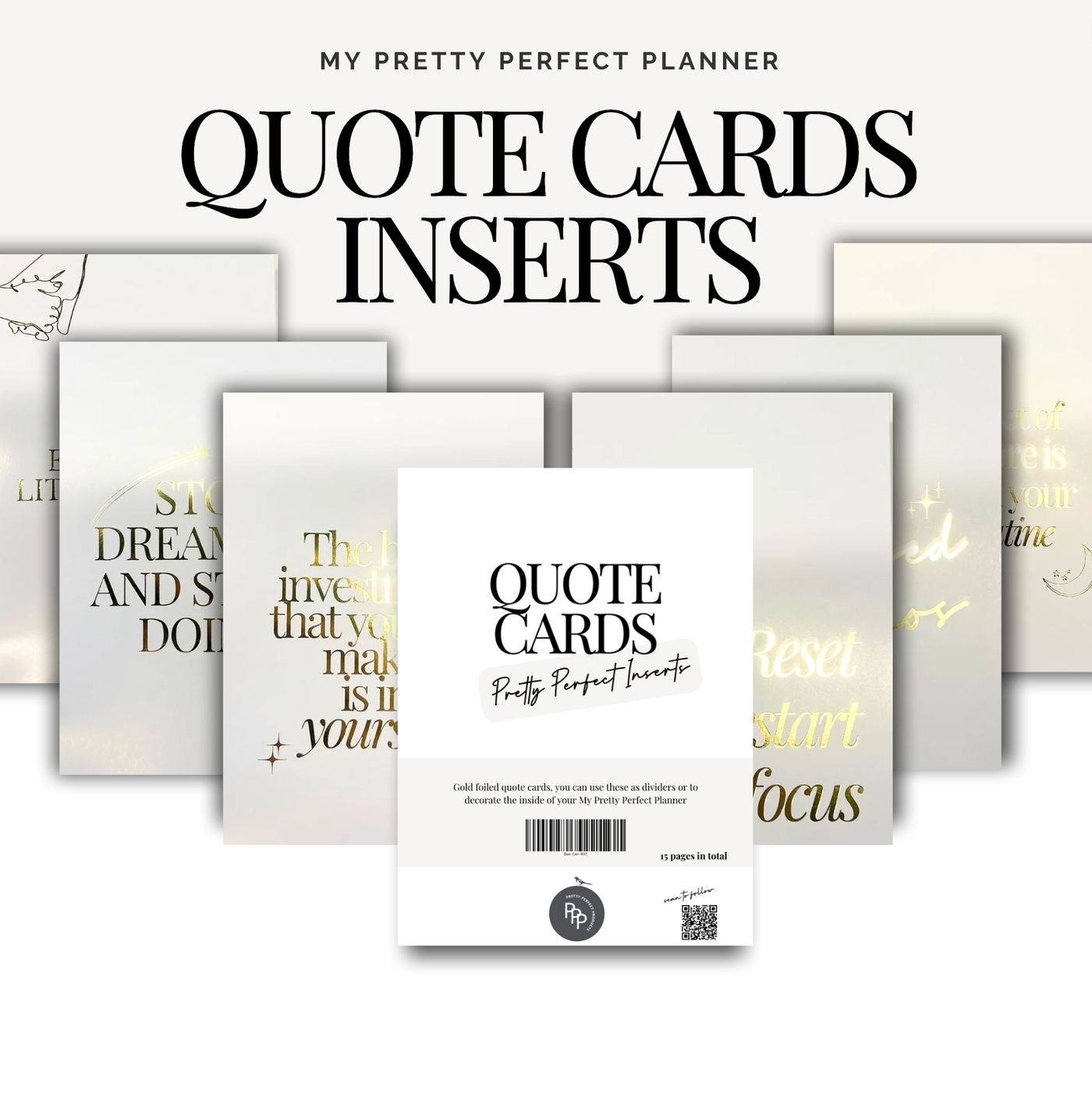 QUOTE CARD INSERTS (Gold Foil)