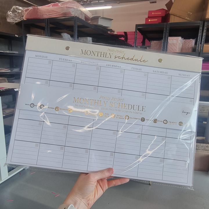 SECONDS SALE - A3 MONTHLY SCHEDULE PAD (NO MAGNETS)