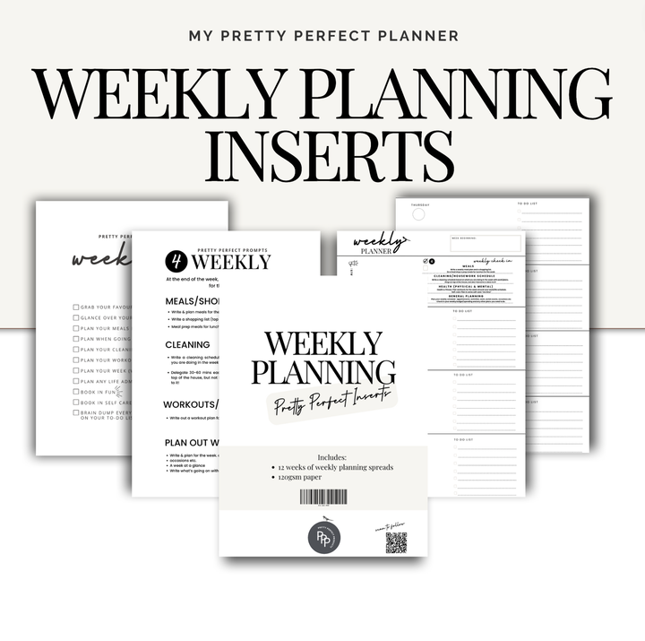 WEEKLY PLANNING INSERTS
