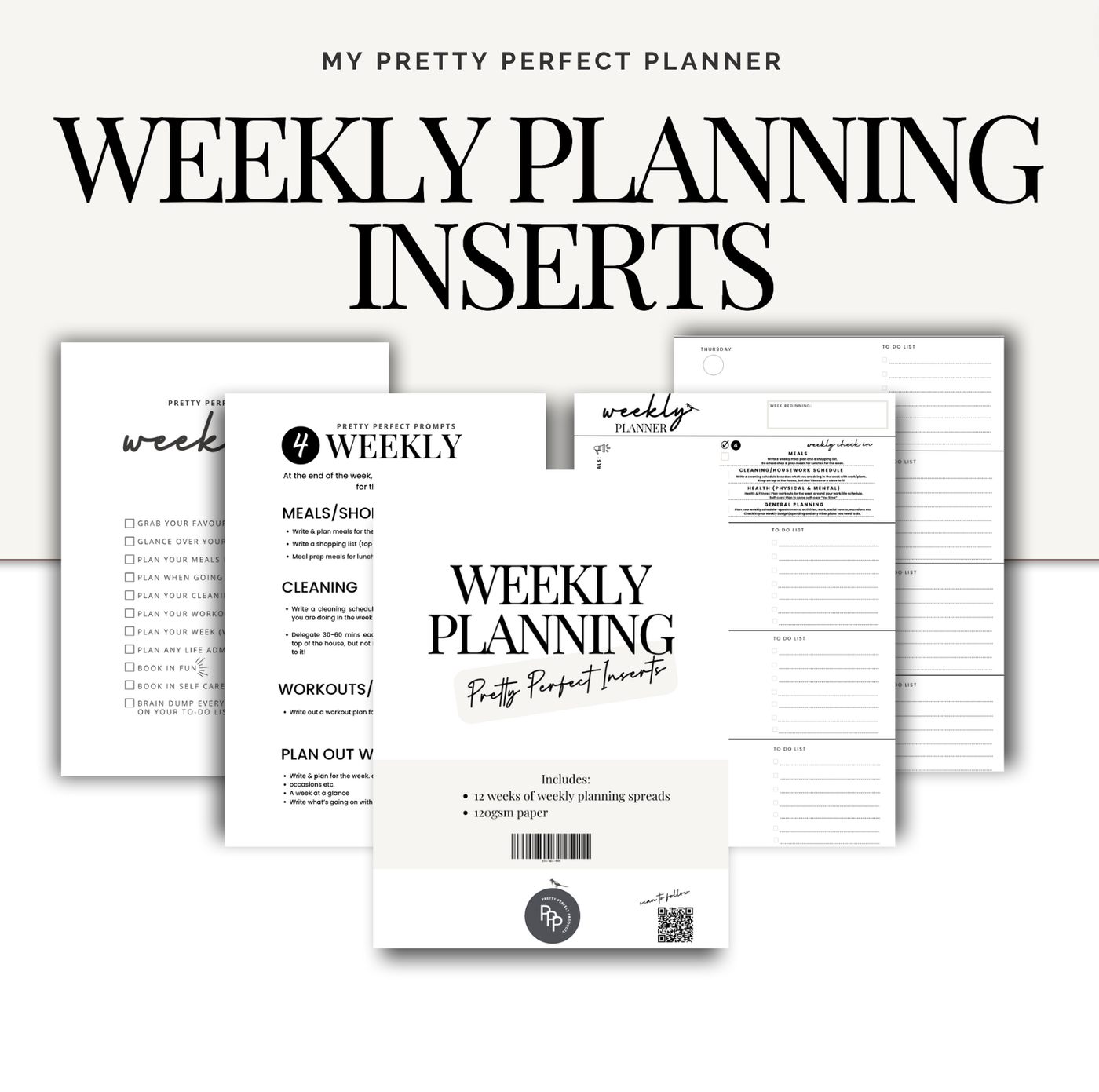 WEEKLY PLANNING INSERTS