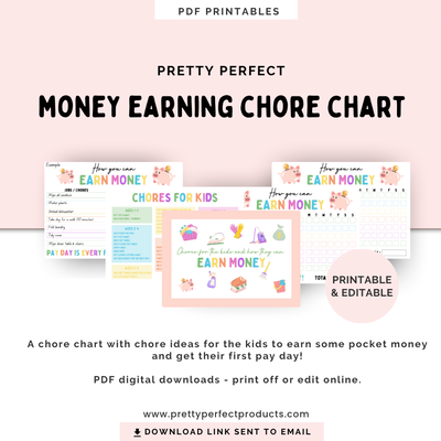 KIDS MONEY EARNING CHORE CHART (Digital)